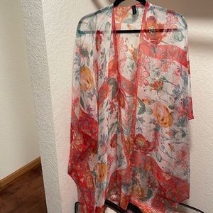 Lane Bryant sheer floral kimono